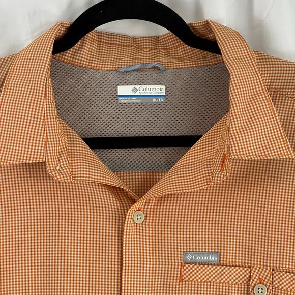 Columbia Button Up Plaid Comfort Shirt Men's Size XL/TG Short Sleeve Breathable - Picture 4 of 5
